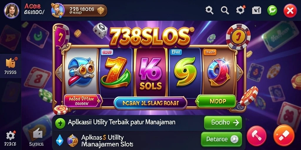 Screenshot utama 738SLOTS memperlihatkan antarmuka aplikasi yang intuitif.