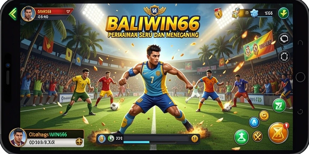 Tampilan gameplay menegangkan dalam BALIWIN66 saat bertanding olahraga.