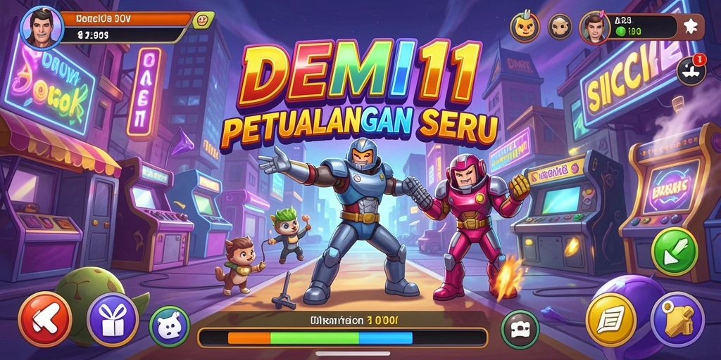 Tampilan gameplay seru yang penuh warna dan tantangan.
