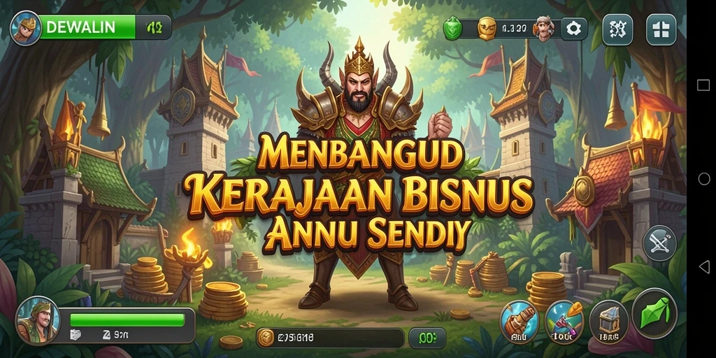 Tampilan gameplay yang menarik dari DEWALIN dengan berbagai peluang bisnis.