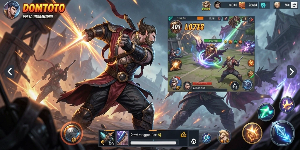 Tampilan gameplay DOMTOTO yang penuh aksi dan ketegangan.