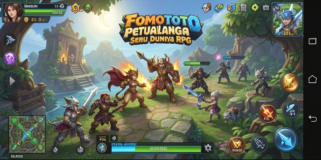 Tampilan gameplay seru dari FOMOTOTO yang menguji strategi RPG.