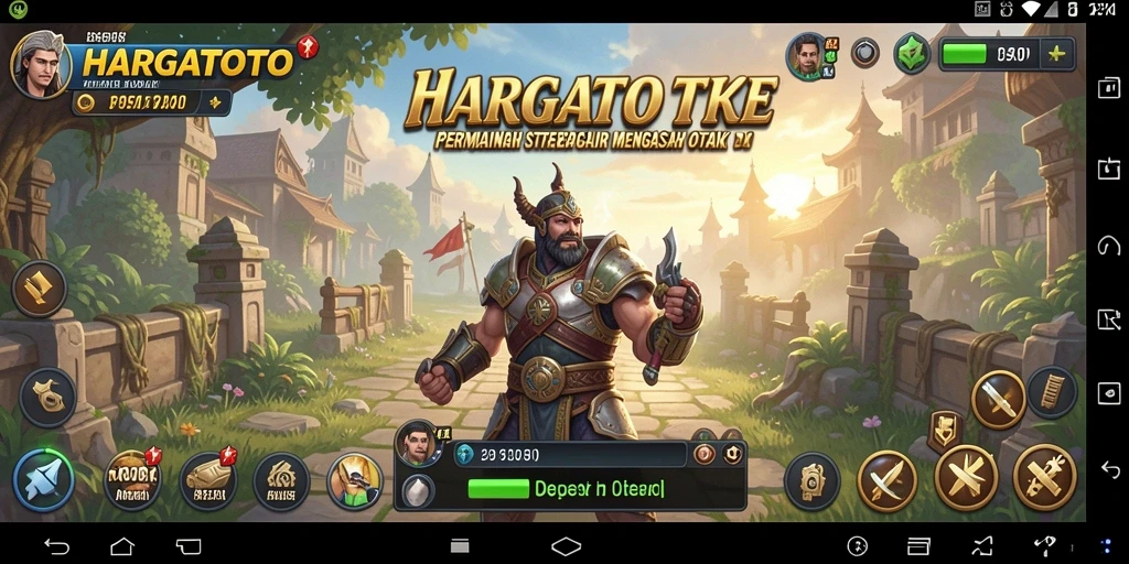 Tangkapan layar HARGATOTO menunjukkan aksi strategi yang intens.