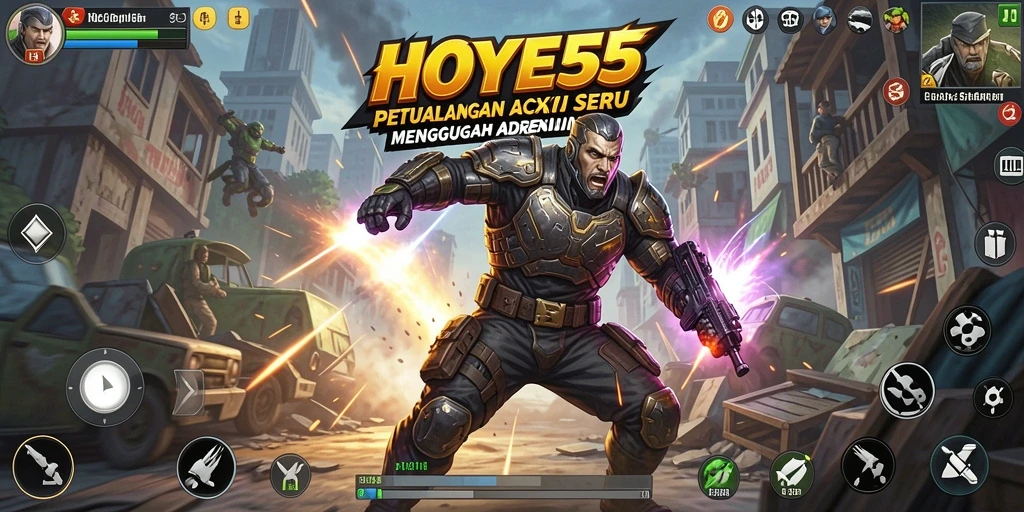 Gambaran gameplay dinamis dalam HOYE55 yang memacu adrenalin.