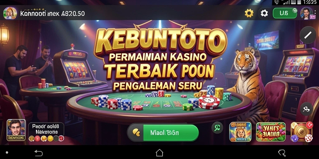 Screenshot KEBUNTOTO menampilkan keseruan bermain kasino dengan grafis menarik.