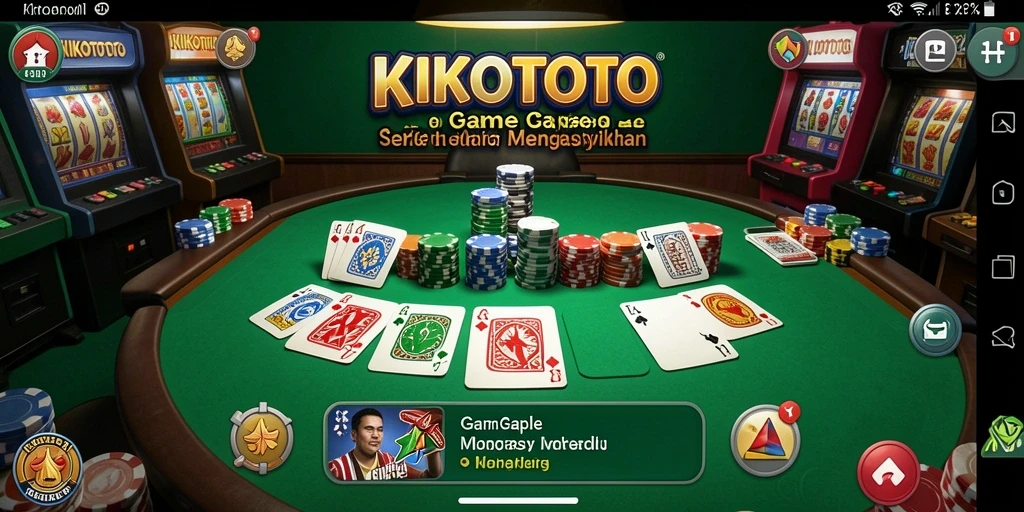 Screenshot gameplay KIKOTOTO menampilkan serunya bermain Gaple.