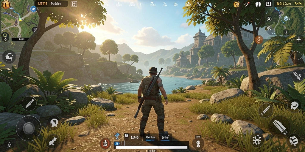 Screenshot gameplay yang menampilkan eksplorasi dunia terbuka.