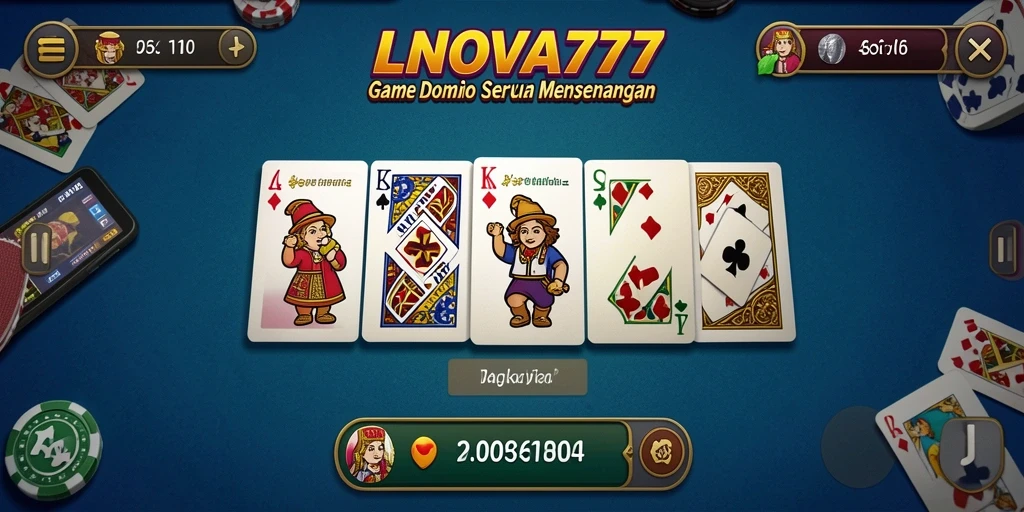 Tampilan permainan domino yang seru dan interaktif di LNOVA777.
