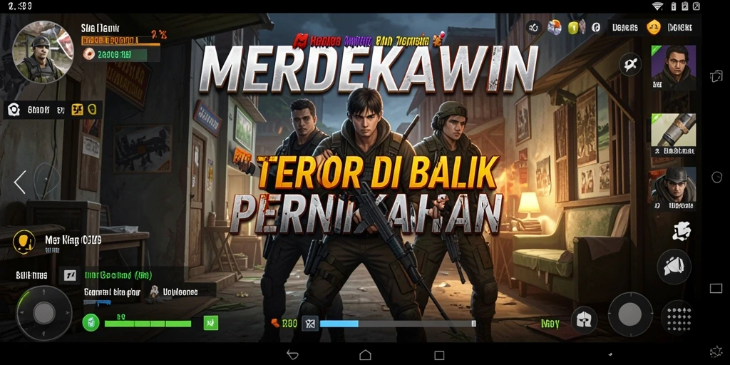 Screenshot gameplay menakutkan dalam MERDEKAWIN.