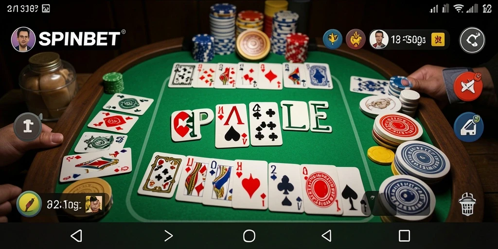 Tampilan gameplay seru dalam aplikasi Gaple SPINBET.