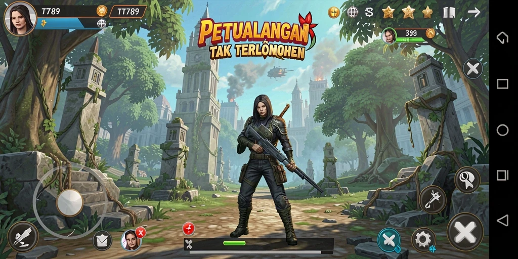Tampilan gameplay yang menakjubkan dari TT789 dalam petualangan penuh aksi.