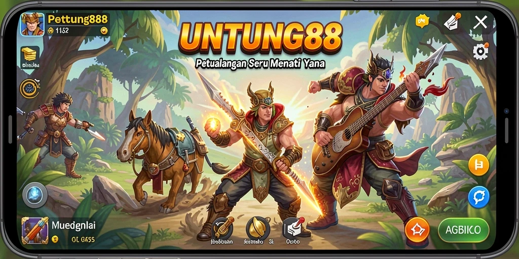 Screenshot gameplay seru dari UNTUNG88 yang menunjukkan aksi petualangan.