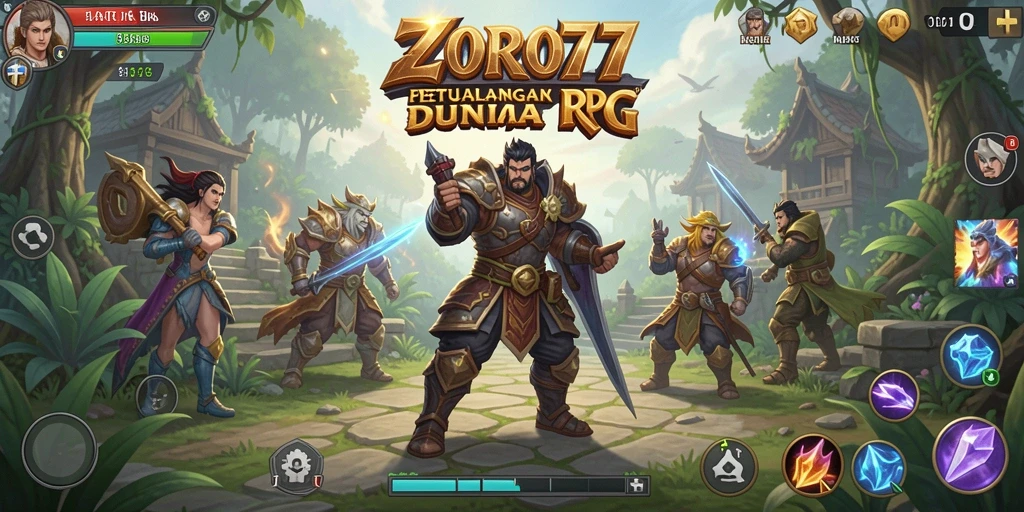 Tampilan gameplay menakjubkan ZORO77 di dunia RPG.